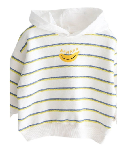 Striped Women's Sweater with Round Neck and Long Sleeves