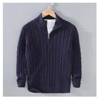 Loose Zip Knitted Pullover Sweater | Streetwear
