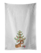 Pembroke Welsh Corgi Sable and White Christmas Kitchen Towel Set of 2