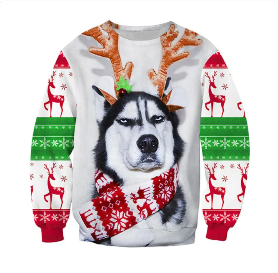 Christmas Print Crew Neck Sweatshirt | Streetwear | Faith Streetwear