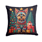 Yorkie Yorkshire Terrier Christmas Throw Pillow