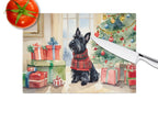 Scottish Terrier Cozy Christmas Glass Cutting Board