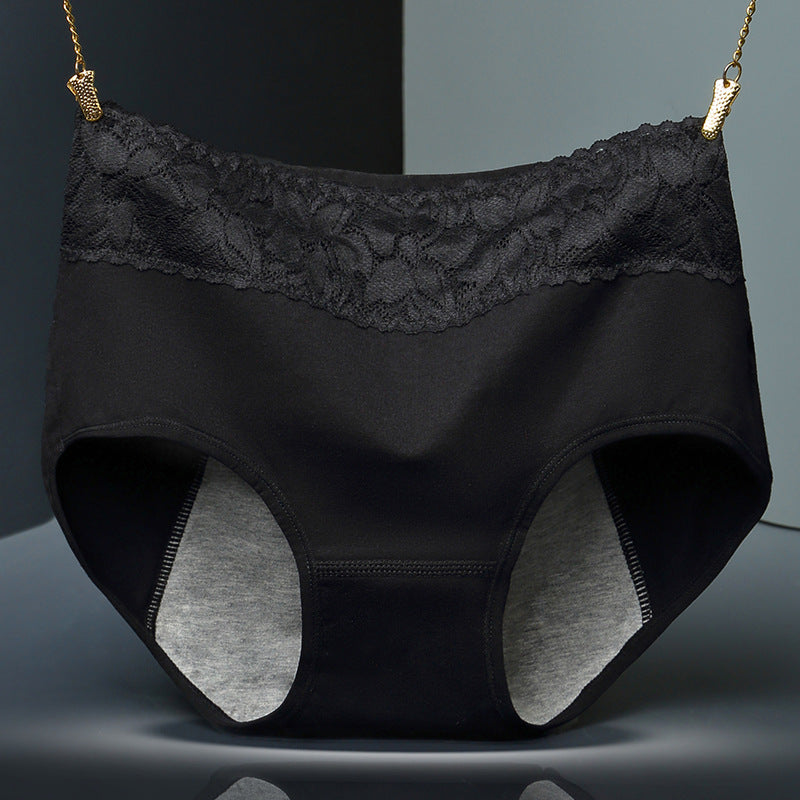 Women's Cotton Lace Thong, Seamless Period Underwear