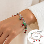 Contrast Color Polymer Clay Beaded Christmas Bracelet