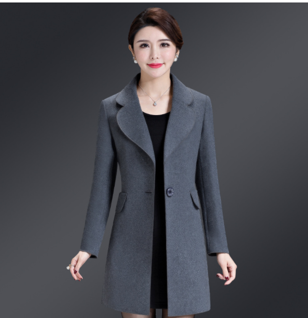 Woolen Coat for Middle-aged Women