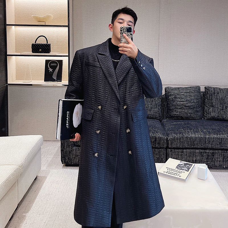 Knee-Length Windbreaker Jacket for Pi Shuai Zha Street