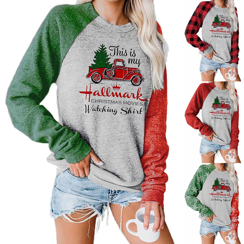 Hallmark Christmas Movies Printed Long-sleeved Sweatshirt | Streetwear