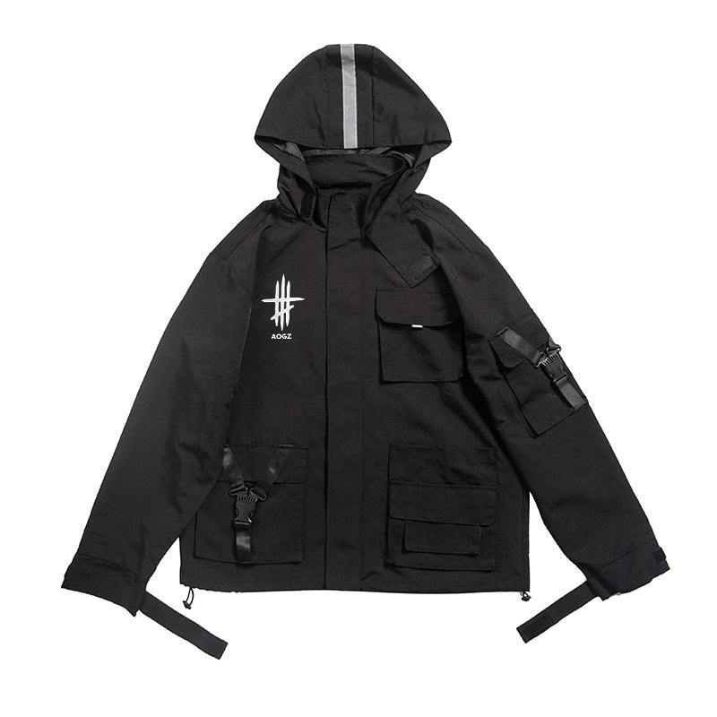 11 BYBB'S DARK 2021 Multi-pocket Black Windbreaker Jacket