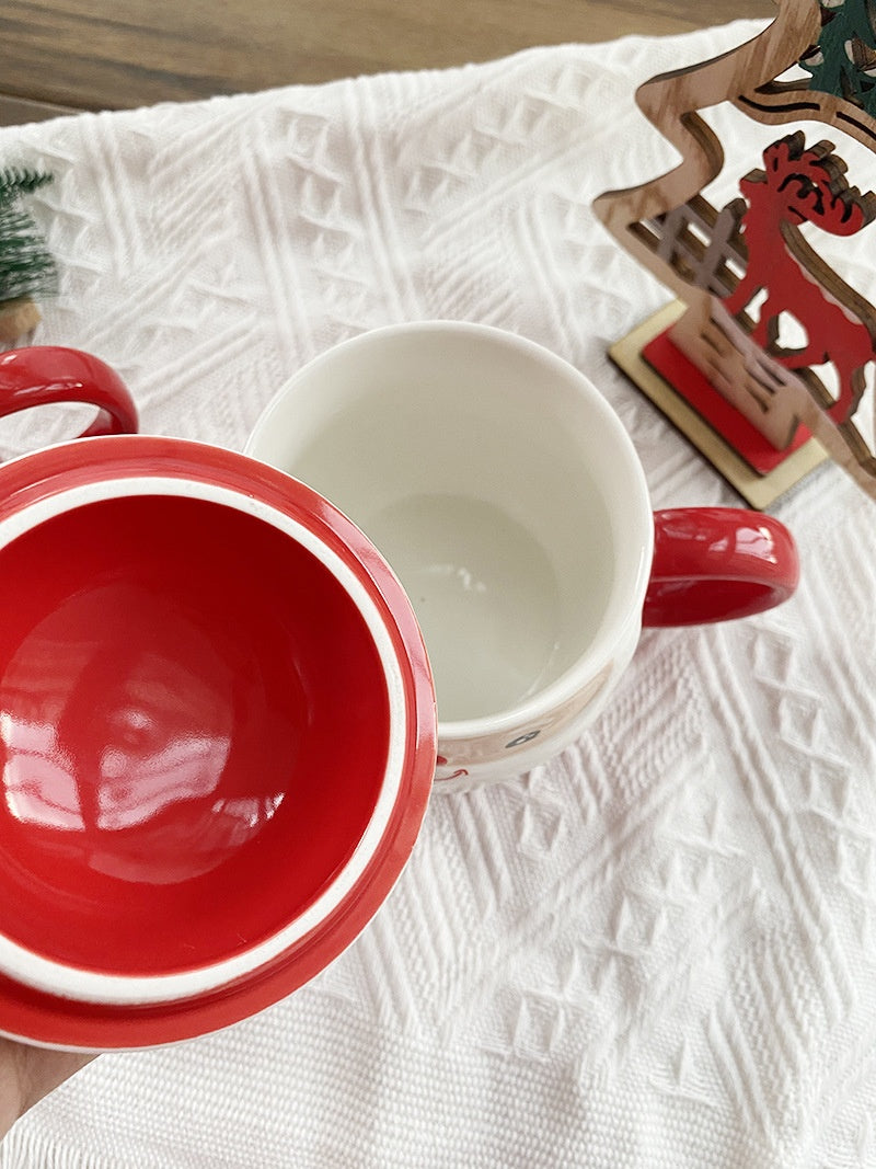 Cute Cartoon Christmas Ceramic Mug for Students
