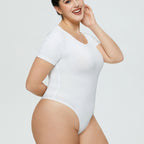 Plus Size Women's Short Sleeve Bodysuit 18+