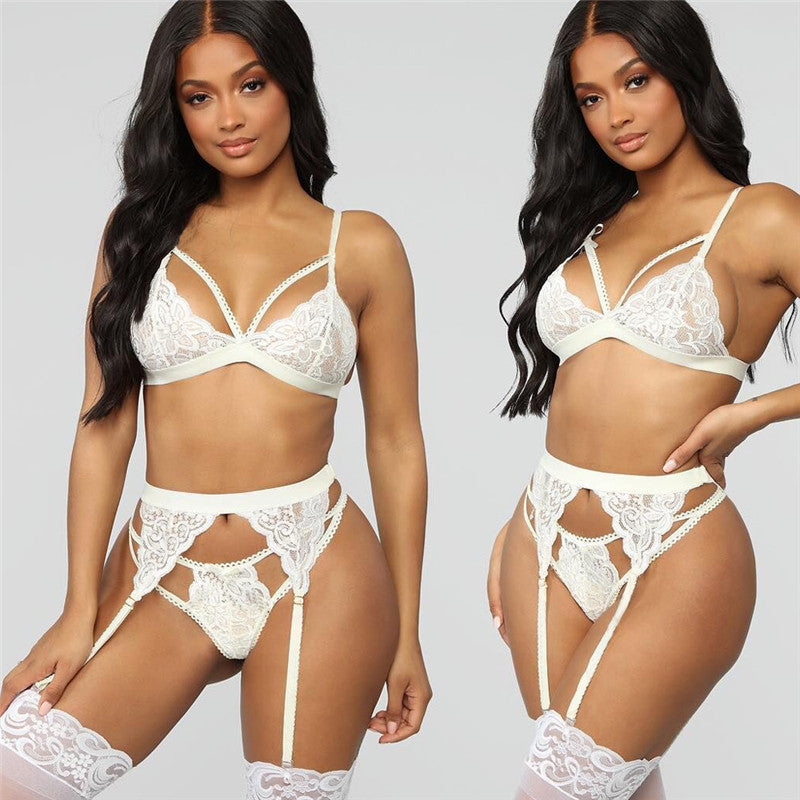 Lace 3-Piece Women's Lingerie Set for Cross-Border Sales