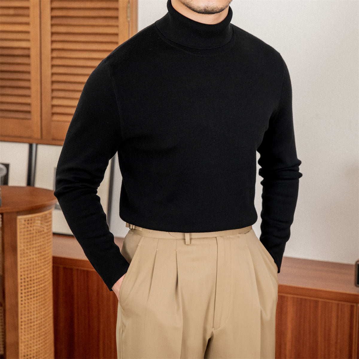 Men's Wool Sweater for Autumn and Winter