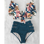 High Waist Red Bikini Set for Women
