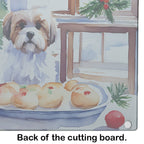 Lhasa Apso Christmas Cookies Glass Cutting Board