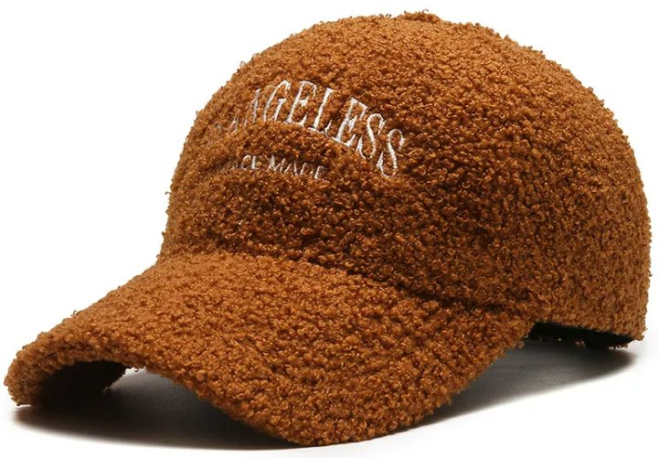 Lamb Wool Hat Autumn Winter Cap | Embroidered Cap