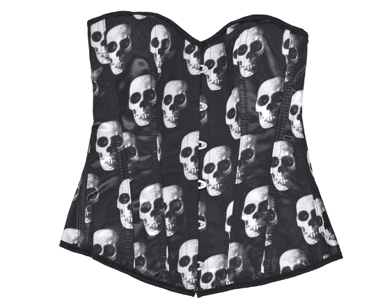 Plus Size Skull Corset with Strapless Design (One Piece)