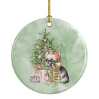 French Bulldog Black #2 Christmas Presents and Tree Ceramic Ornament