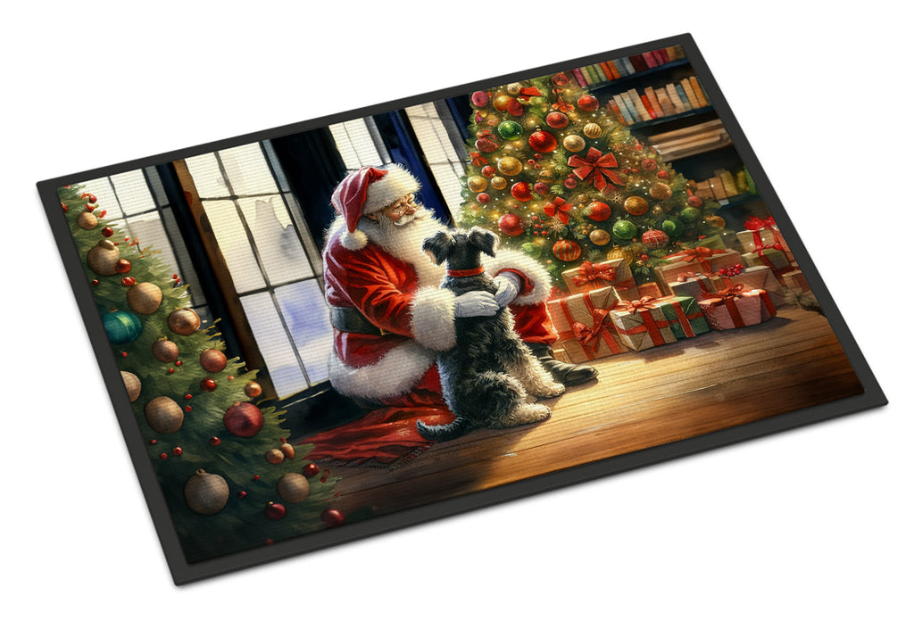 Schnauzer and Santa Claus Doormat