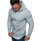 Men's Fashion Zip Pocket Drawstring Sport Hoodie | Streetwear