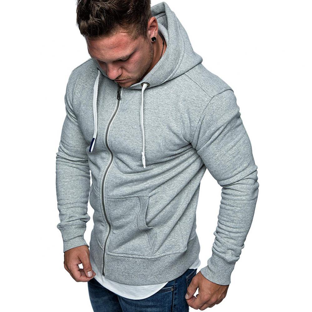 Men's Fashion Zip Pocket Drawstring Sport Hoodie | Streetwear