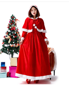 Two-Tone Shawl Dress for Christmas Outfit
