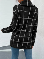 Women's Loose High Neck Knit Sweater for Fall/Winter