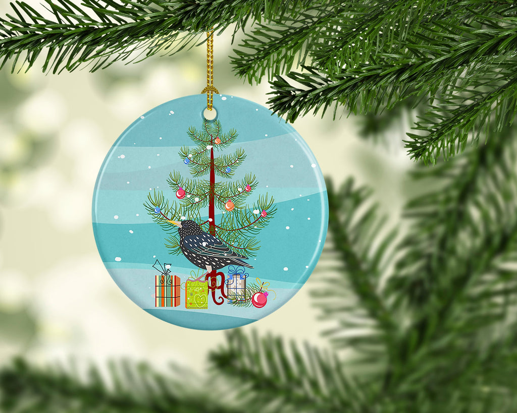 Starling Merry Christmas Ceramic Ornament
