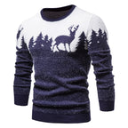 Men's Christmas Reindeer Knit Sweater for Fall/Winter