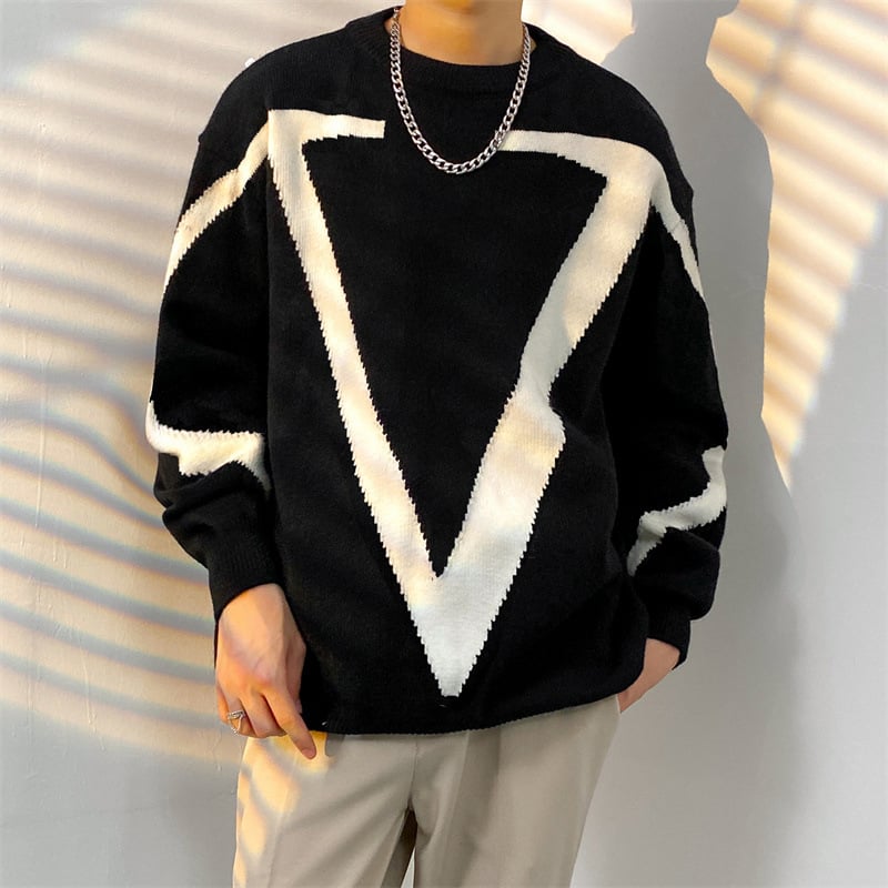 Men's Japanese Vintage Round Neck Casual Sweater