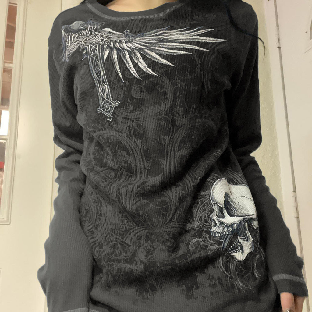 Women's Casual Printed Long Sleeve Round Neck Pullover | Streetwear