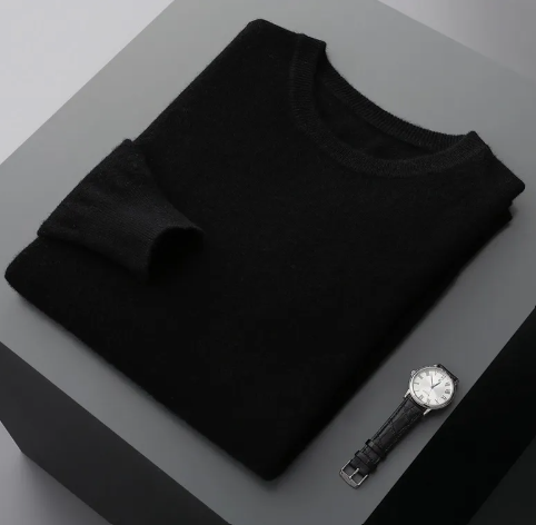 Men's Round Neck Pure Cashmere Sweater