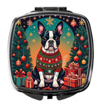 Boston Terrier Christmas Compact Mirror