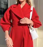 Vintage Court Lantern Sleeves Large Lapel Jacket