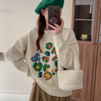 Versailles Garden Women's Slim-fit Pullover Sweater | Streetwear