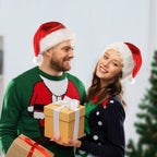 Christmas Hat LED Light Plush Children's Adult Christmas Decorations Christmas Supplies Luminous Santa Hat Home Decoracion | Embroidered Cap
