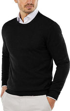 Men's Casual Solid Color Long Sleeve Round Neck Sweater