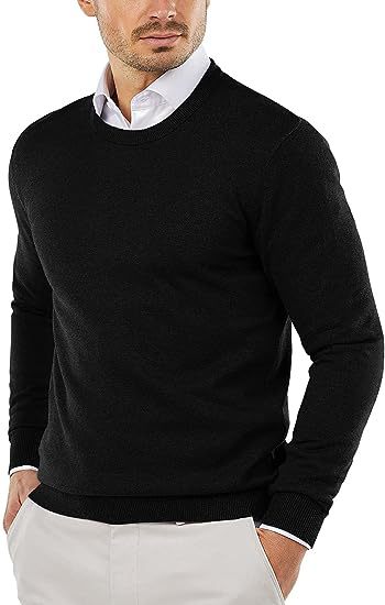 Men's Casual Solid Color Long Sleeve Round Neck Sweater