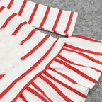 Girls' Long Sleeve Snowman Striped Dress for Christmas