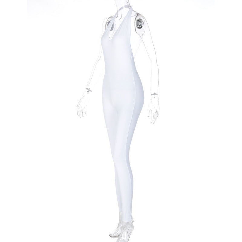 2023 Fall/Winter Women's Backless V-Neck Bodysuit