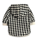 Pet Apparel Dog Hoodie - Christmas Houndstooth Design