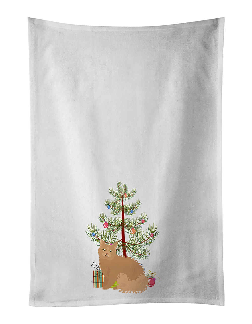 Selkirk Rex Cat Christmas Kitchen Towel Set of 2