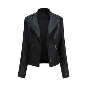 Women's Leather Jacket - Slim Fit Spring Autumn Style
