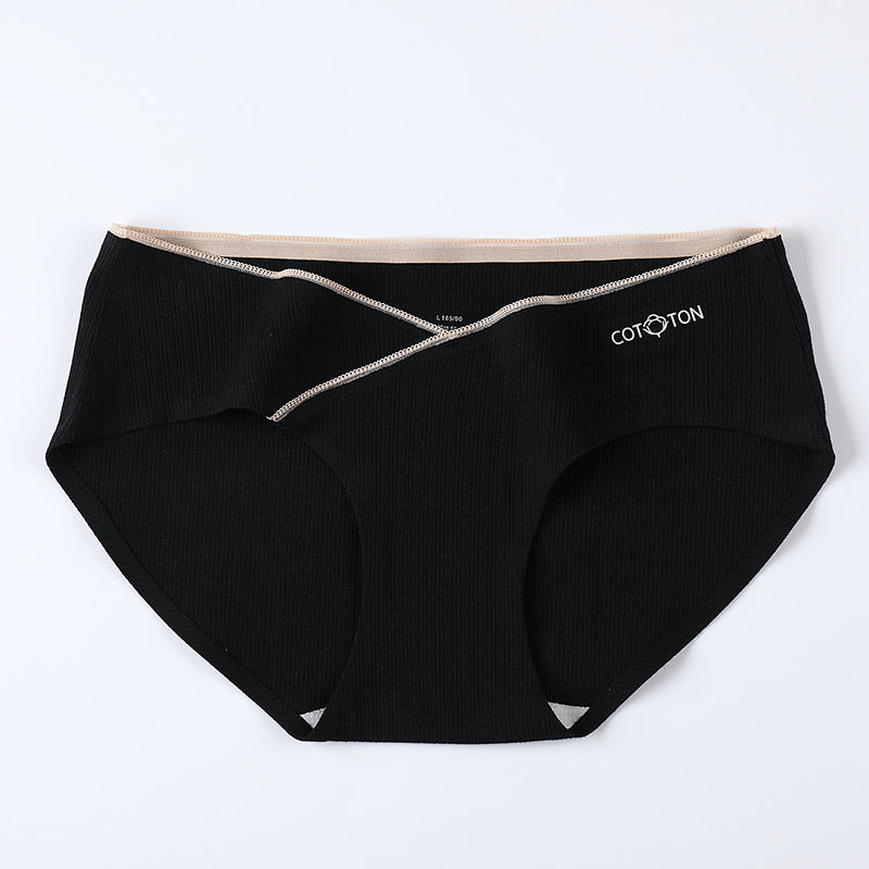 Plus Size Seamless Cotton Maternity Belly Panties