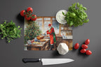 Cookies with Santa Claus Weihnachtsmann Glass Cutting Board