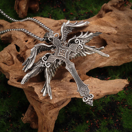 Vintage Silver Angel Necklace | Christian Jewelry