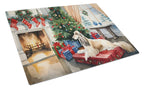 Afghan Hound Cozy Christmas Glass Cutting Board