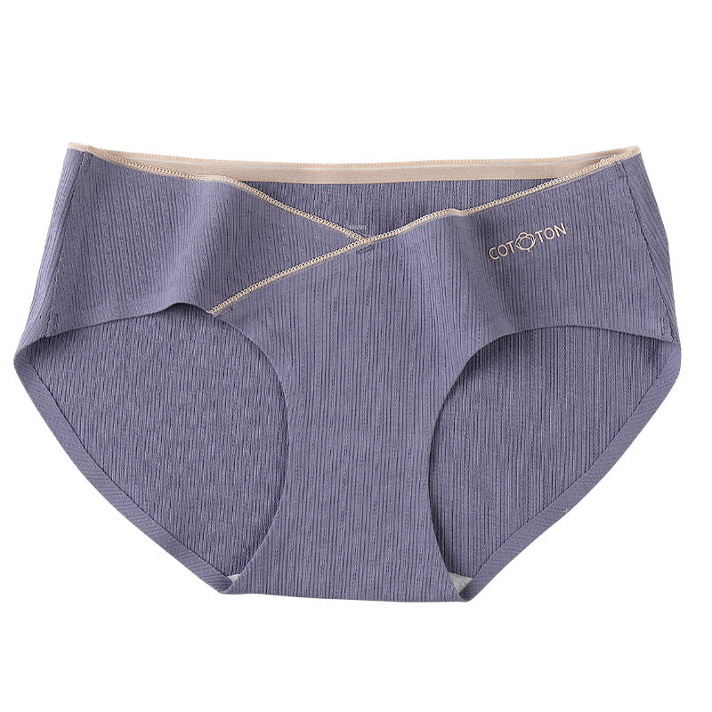Plus Size Seamless Cotton Maternity Belly Panties