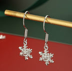 Sweet Christmas Earrings - Silver Red Studs
