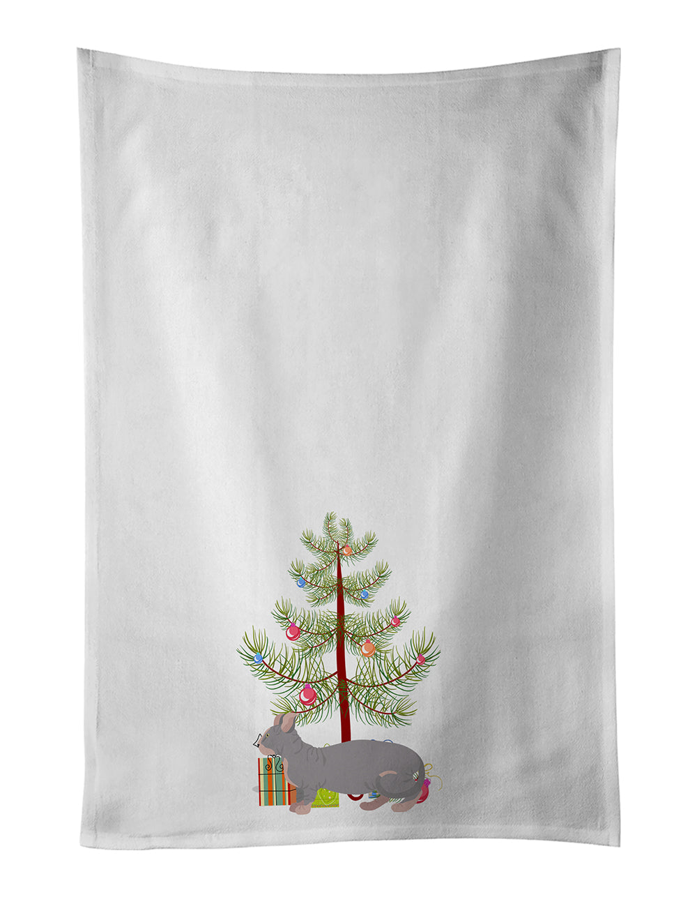 Dwelf Cat Christmas Kitchen Towel Set of 2