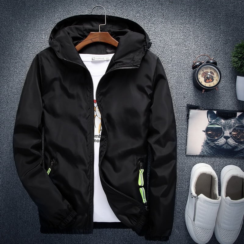 Solid Color Men's Lightweight Fashion Jacket